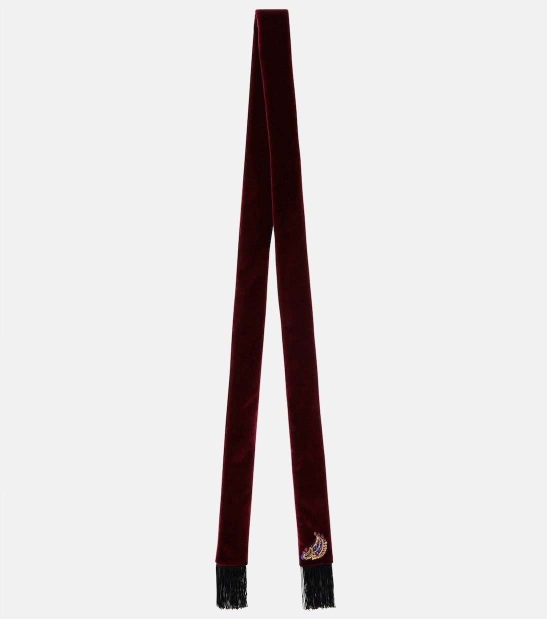 Etro, Embellished Paisley Cotton Velvet Scarf