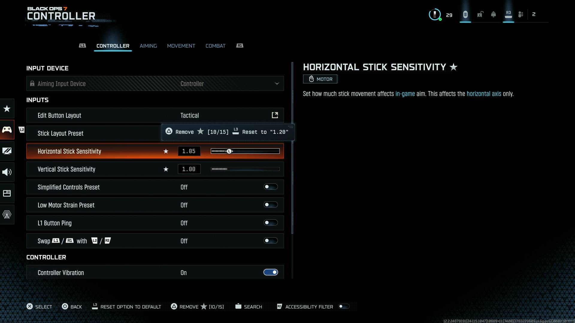 Call of Duty Black Ops 7 best settings controller menu horizontal sensitivity
