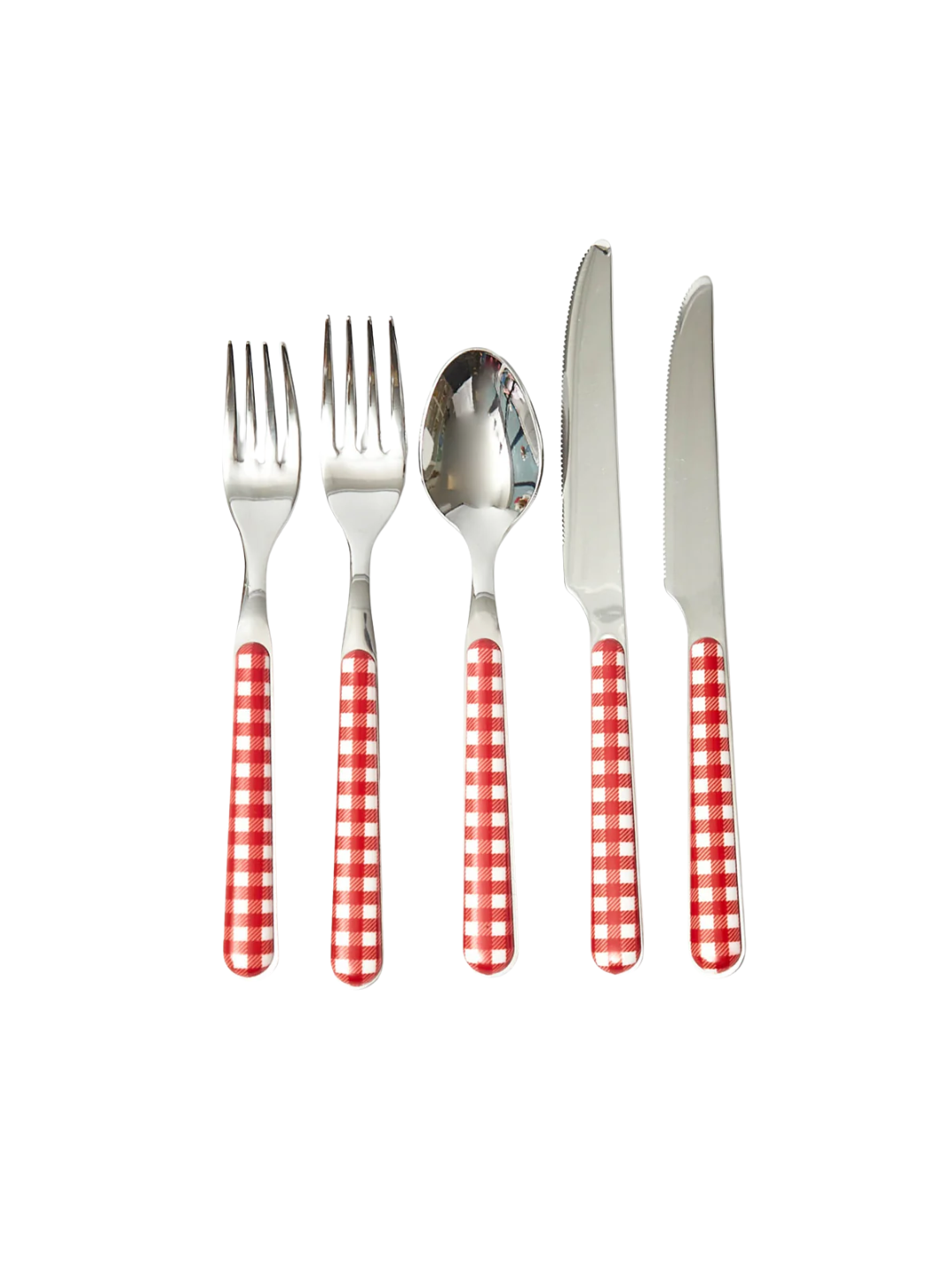gingham cutlery set