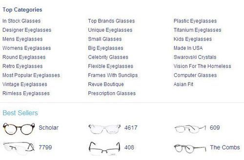 You can search the top categories and best-sellers on Eyeglasses.com to find frames that match your face shape and style.