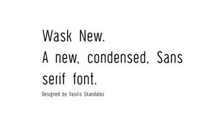 Wask New free font