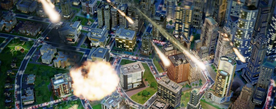 SimCity meteor shower