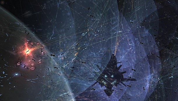 Eve Online space battle