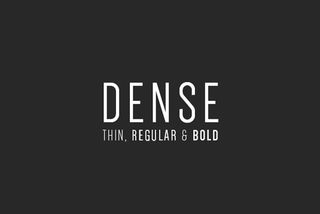 Free fonts: Dense