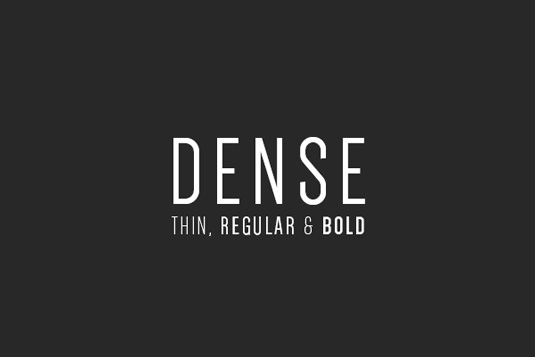 Free fonts: Dense