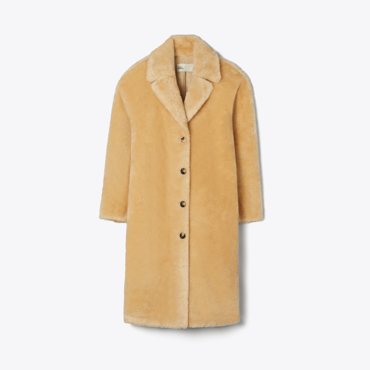 Faux Shearling Coat in Beige, Size Xl