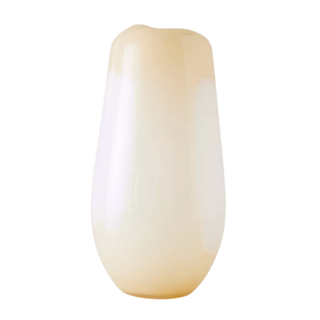 A large yellow glass vase from Anthropologie