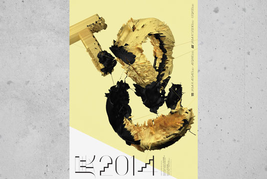 Poster for the Tokyo Type Directors Club exhibition 2014