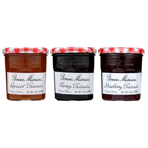 Bonne Maman Fruit Preserves, Variety Pack (strawberry, Cherry, Apricot), 13 Ounce Jars (pack of 3)