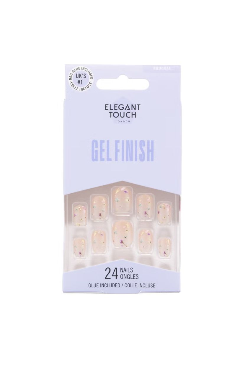 Elegant Touch Gel Finished: Encased Gel - Pressed Petals