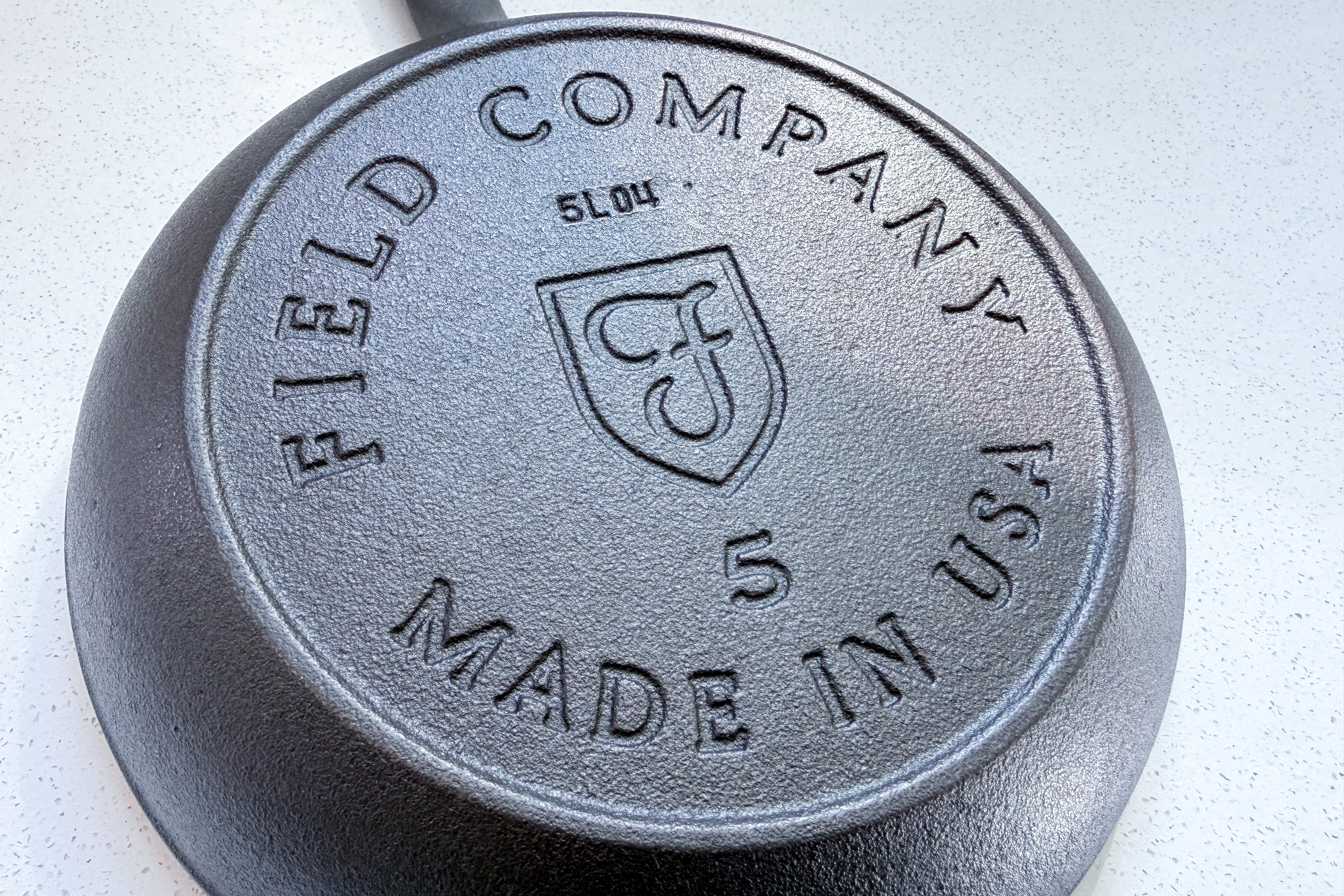 The Field Company Skillet base showing "Made in the USA"