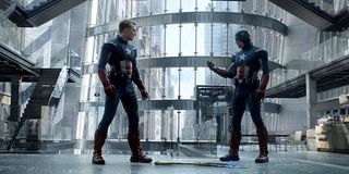 Chris Evans as Captain America vs. Captain America in Avengers: Endgame Time Heist