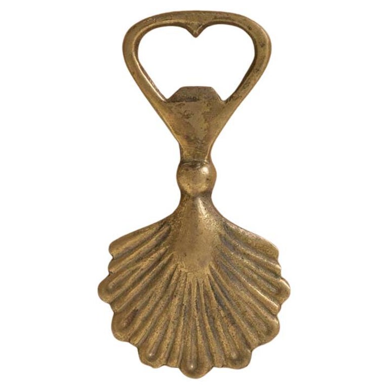 French Brass Shell Bottle Opener