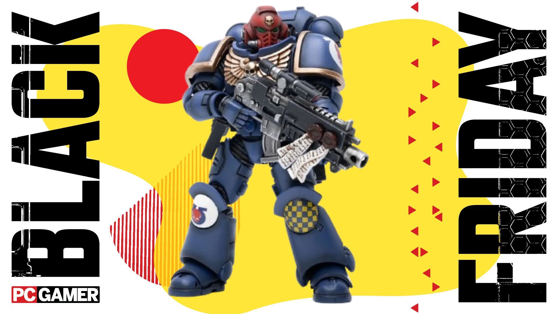 A Joytoy figure of an Ultramarines sergeant. 