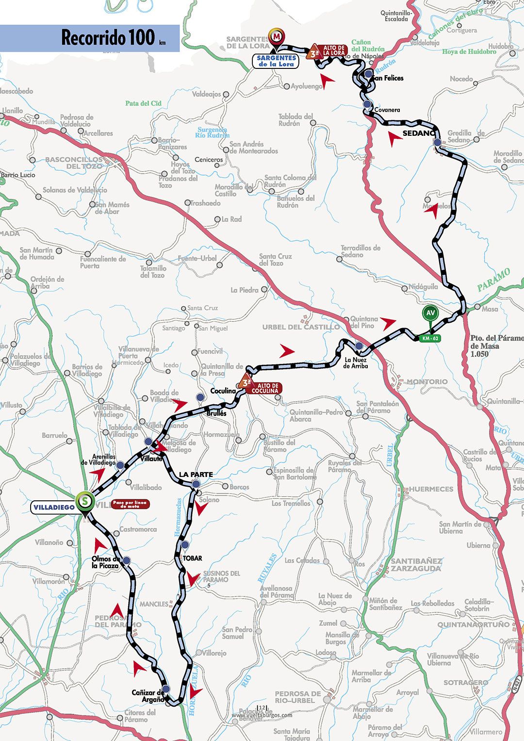 Vuelta a Burgos Feminas 2021 - Stage 1 Map
