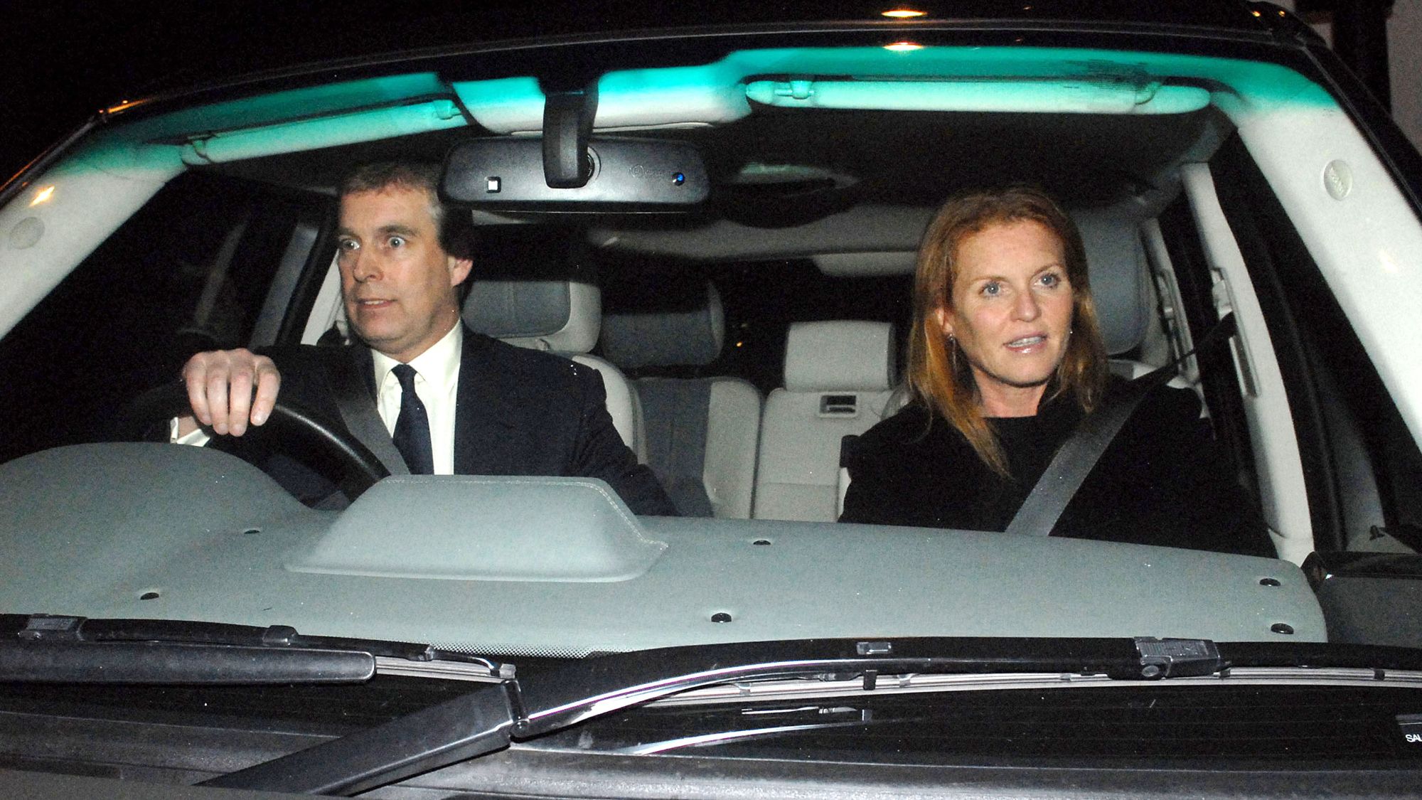 Prince Andrew and Sarah Ferguson leave China Tang in London