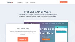 HubSpot Live Chat website screenshot