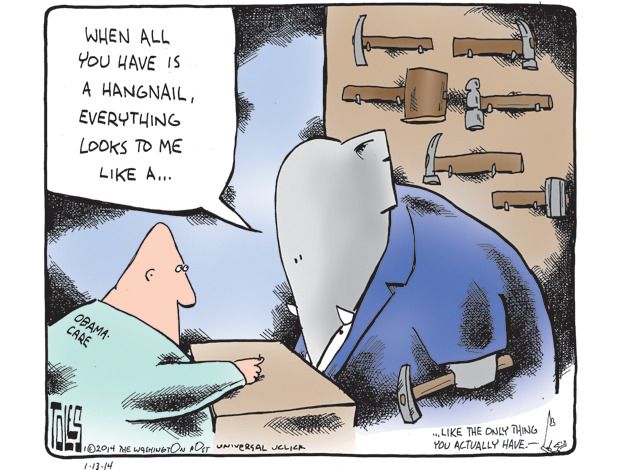 Political cartoon Republicans ObamaCare