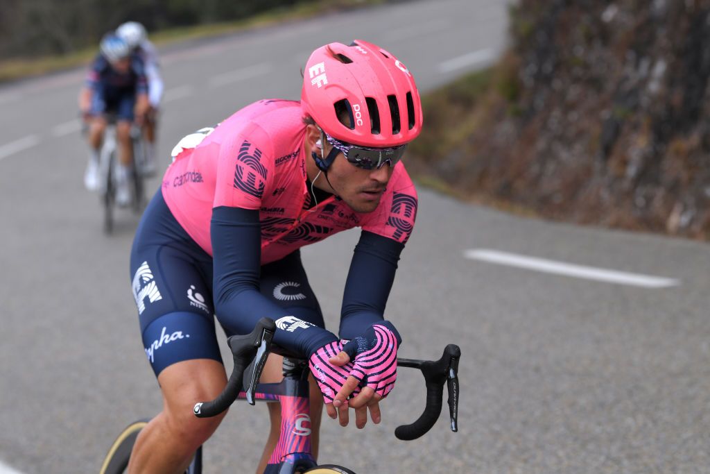 BESSGES FRANCE FEBRUARY 05 Alberto Bettiol of Italy and Team Ef Education Nippo during the 51st toile de Bessges Tour du Gard 2021 Stage 3 a 1548km stage from Bessges to Bessges Breakaway EDB2020 on February 05 2021 in Bessges France Photo by Luc ClaessenGetty Images