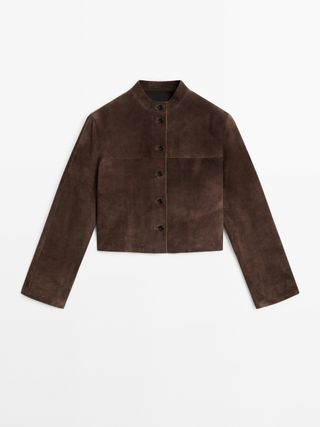 Short Suede Leather Shirt