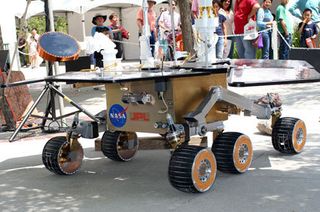 Replica of the Mars rover