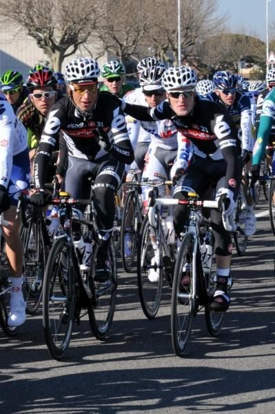 Cervelo TestTeam's Stefan Denifl and Oscar Pujol Munoz.