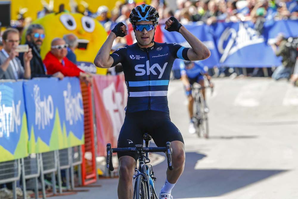 Mikel Landa (Team Sky) hits the line