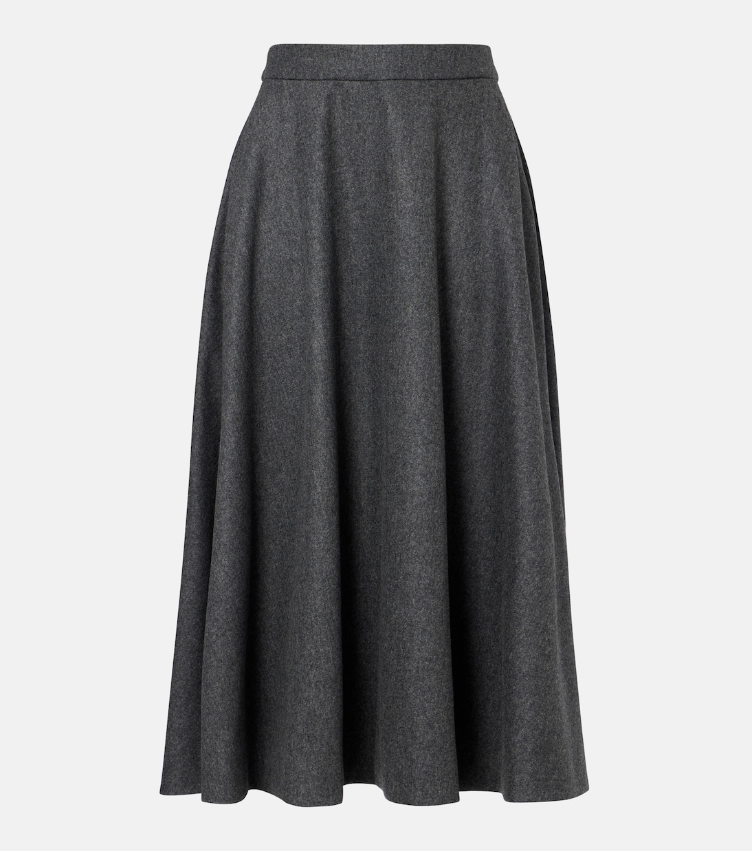 Betulla Wool Flannel Midi Skirt