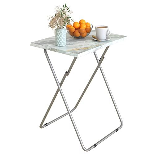 Garden 4 You Portable Folding Tv Tray Dinner Snack Trays Table Portable Foldable Table Small Sofa Bedside Tables With Light Weight, 15 X 18.9 X 26 In(smoky Grey,1pc)