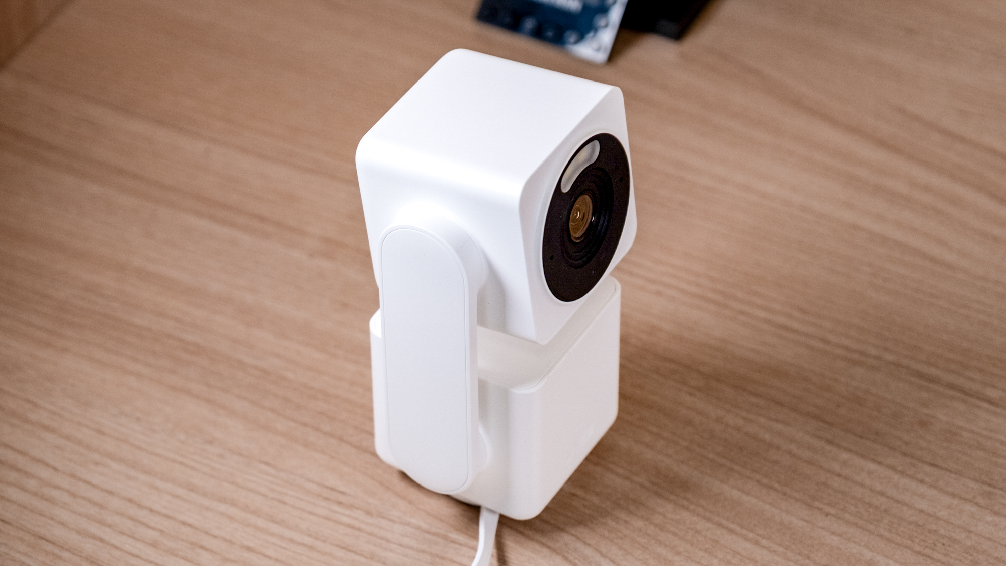 Wyze Cam Pan v4 on a desk