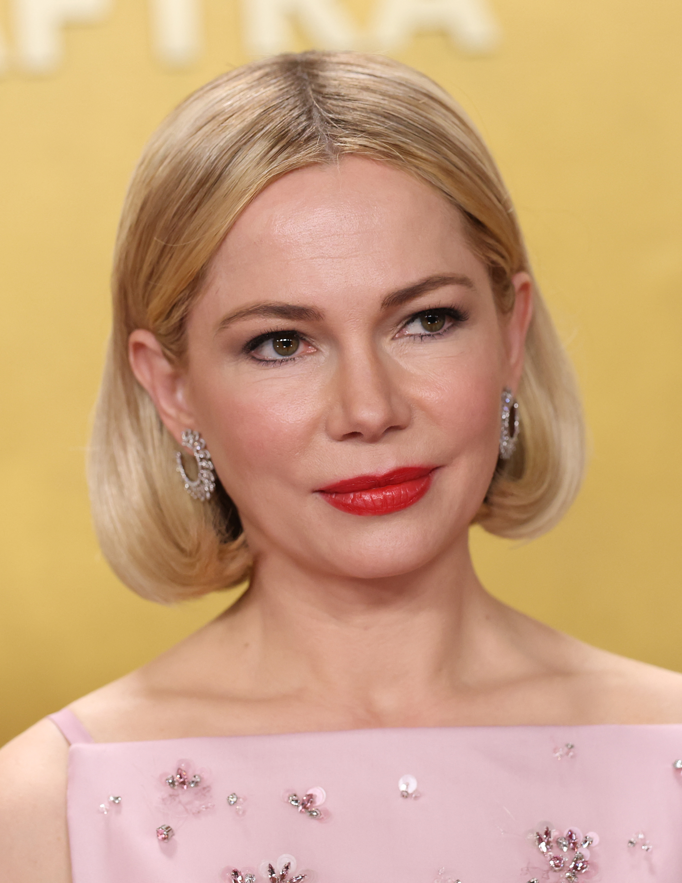 US actress Michelle Williams attends the 32nd Annual Actor Awards at the Shrine Auditorium in Los Angeles on March 1, 2026.