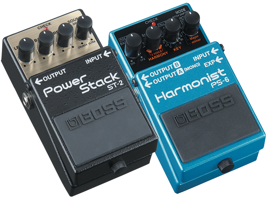 Boss ST-2 Power Stack pedal and Boss PS-6 Harmonist pedal