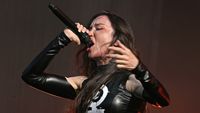 Arch Enemy singer Lauren Hart onstage in 2026