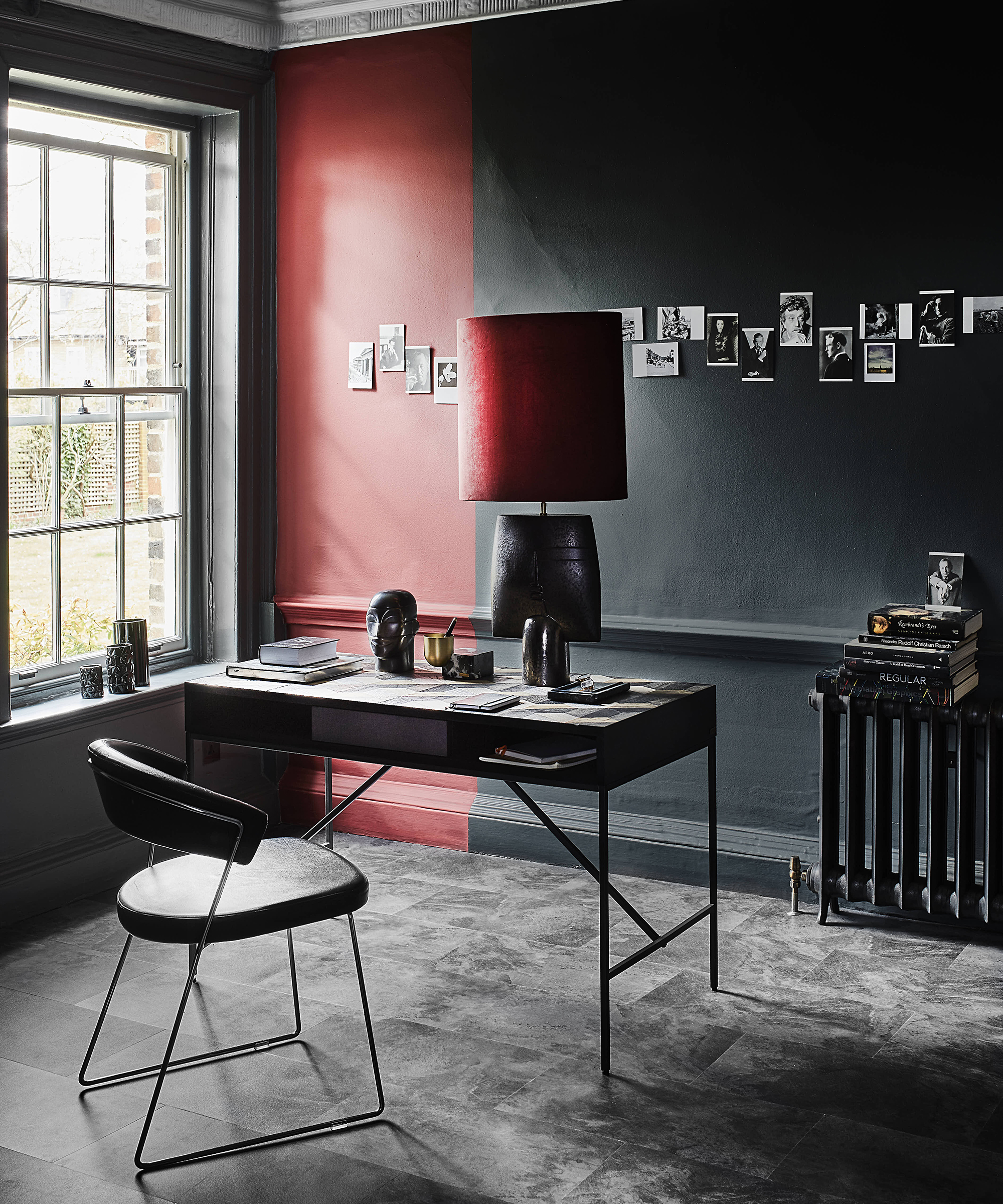 Carpetright Tarkett Slate Luxury Vinyl In Anthracite in home office by Carpetright