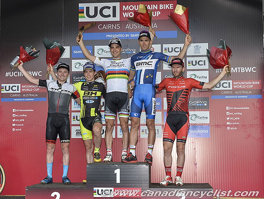 MTB World Cup #1 men's podium: Schurter wins the race