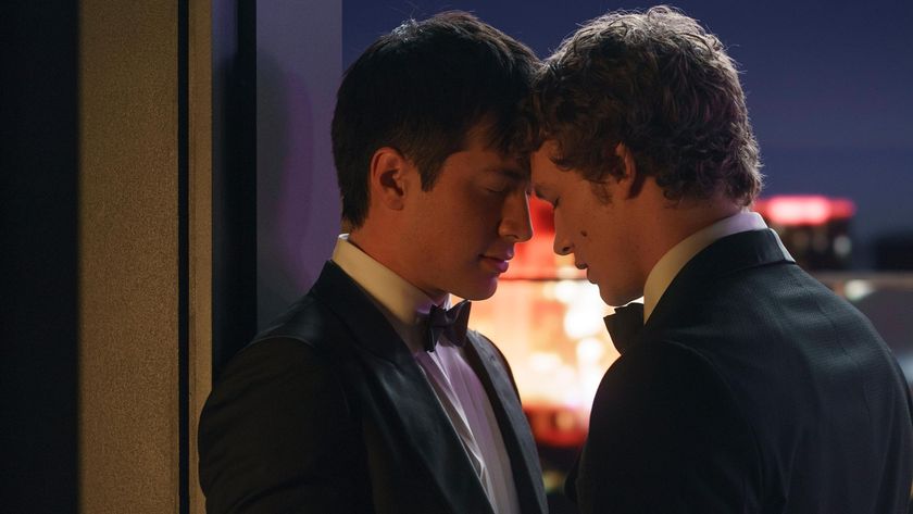 Hudson Williams and Connor Storrie in Heated Rivalry