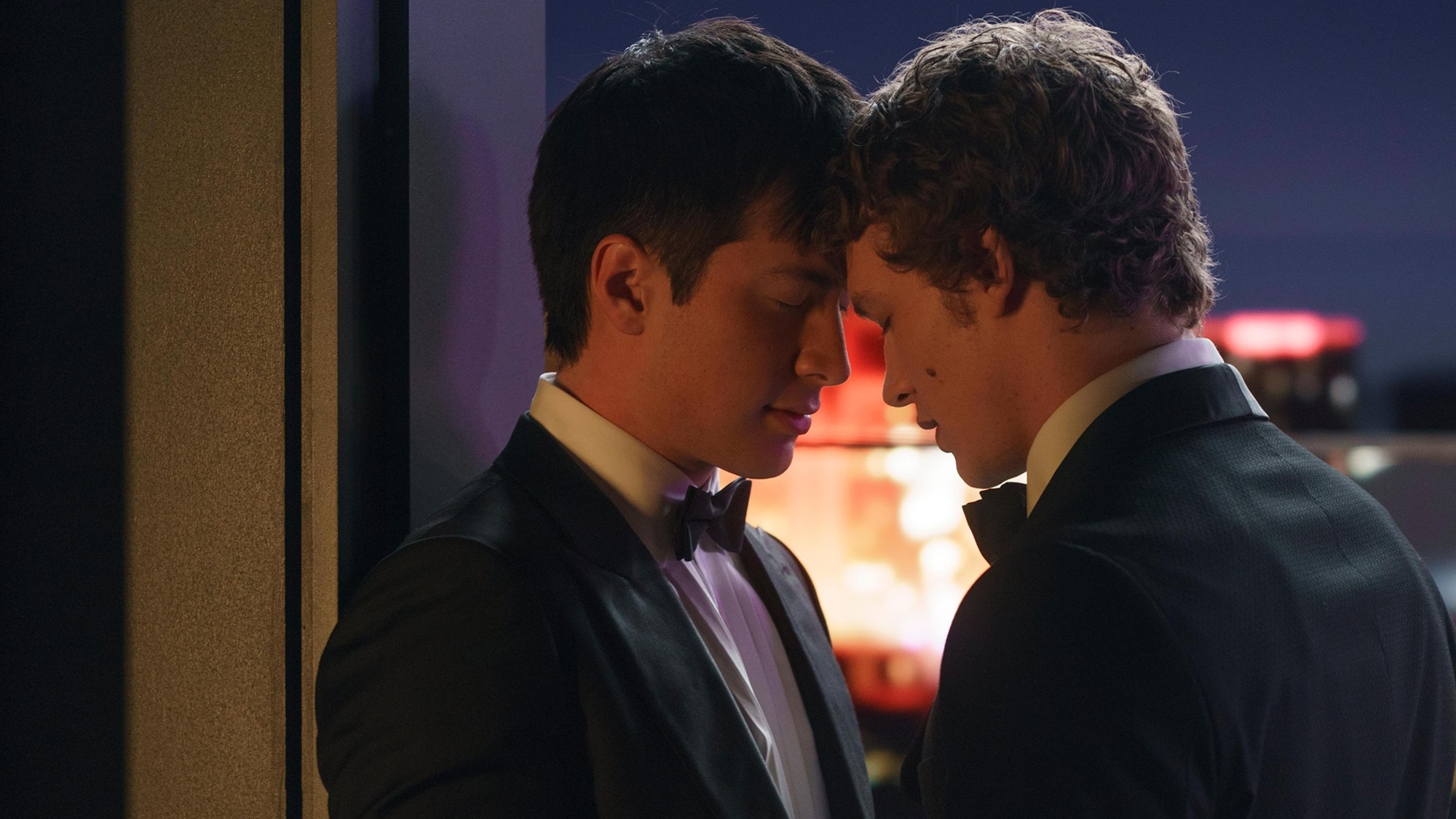 Hudson Williams and Connor Storrie in Heated Rivalry