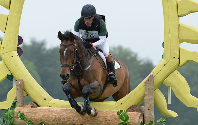 Simon Grieve riding TRAVELLER ROYALE in the CCI *** during the Equi-Trek Bramham International Horse Trials held in Bramham Park near Wetherby in West Yorkshire in UK on 11th June 2016