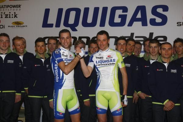 The Liquigas team was presented in Milan.
