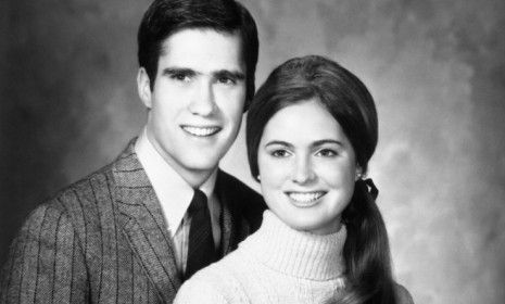 Mitt and Ann Romney in 1968, the year before they married: The mother of five converted to Mormonism in 1966, and was baptized into the church by Mitt&amp;#039;s father.