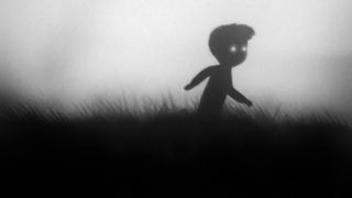 Limbo screen detail - the Limbo boy running through shadowy grass