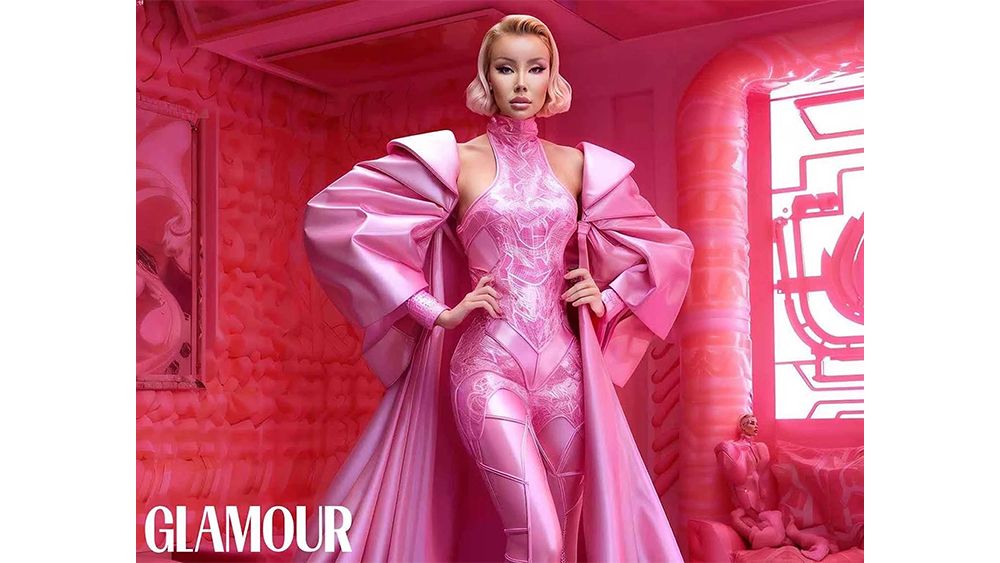 Glamour magazine AI image cover featuring Lisa Opie
