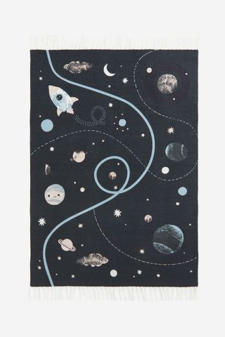 Space-motif kids' rug from H&M Home.