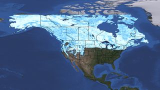 Snow cover map for March 3, 2011.