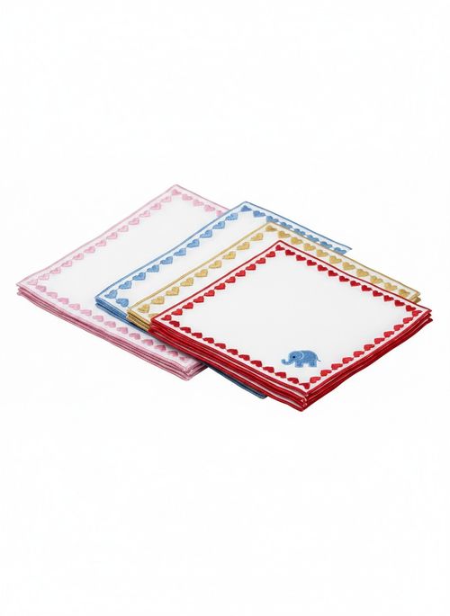 John Lewis X Sanderson Embroidered Cotton Napkins, Set of 4, Multi