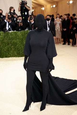 Kim Kardashian West attends The 2021 Met Gala Celebrating In America: A Lexicon Of Fashion at Metropolitan Museum of Art on September 13, 2021 in New York City.