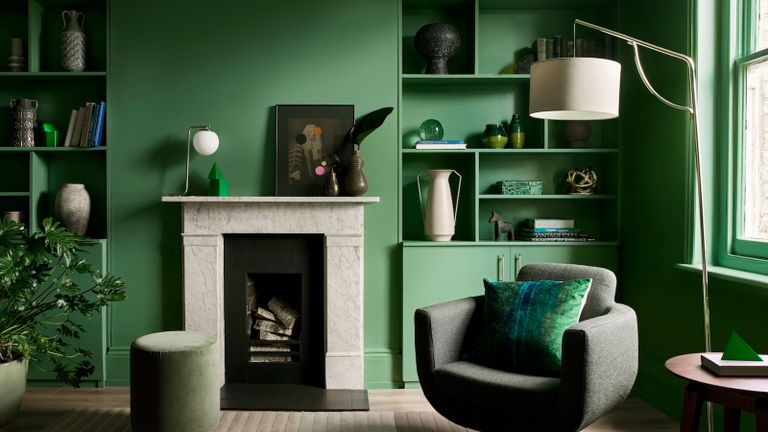 green living room trend
