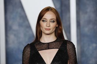Sophie Turner attends 2023 Vanity Fair Oscar After Party Arrivals at Wallis Annenberg Center for the Performing Arts on March 12, 2023 in Beverly Hills, California.