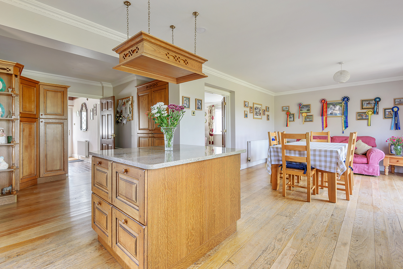 Kitchen opening into Dining Area