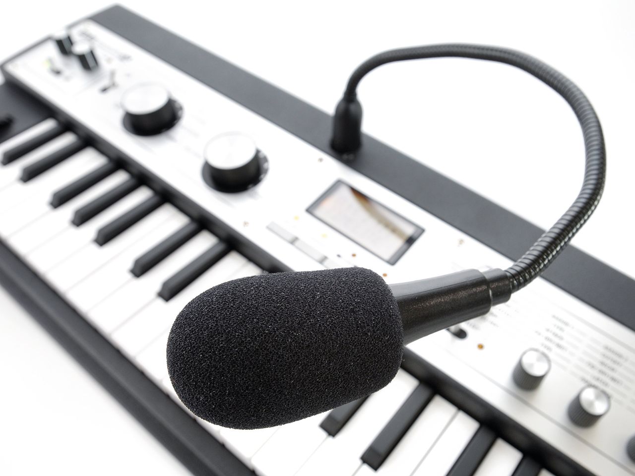 You get a nice chunky mic included.